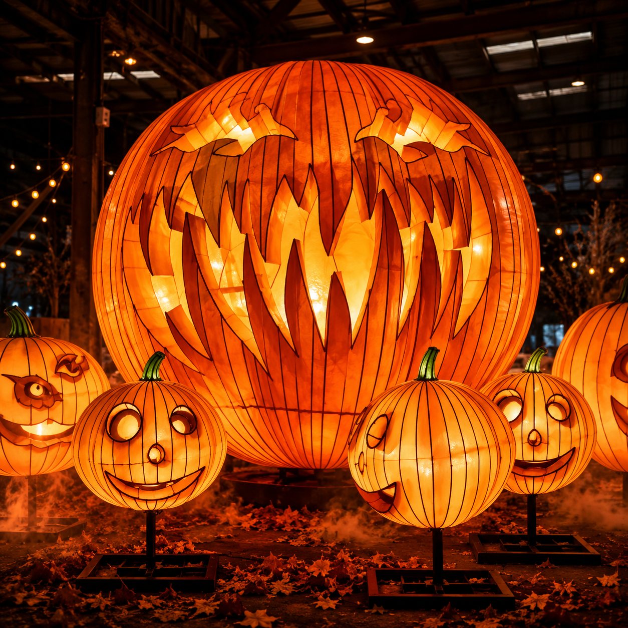 Giant Pumpkin Lantern Centrepiece