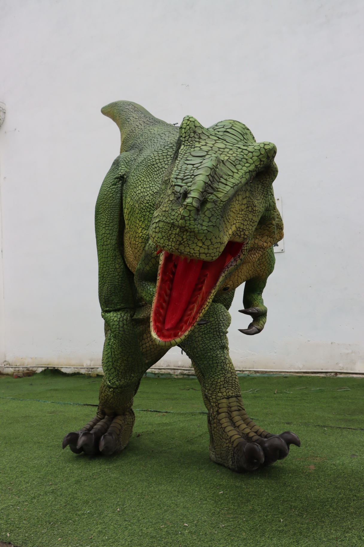 Green T-Rex Open-Jaw Interactive Show Costume