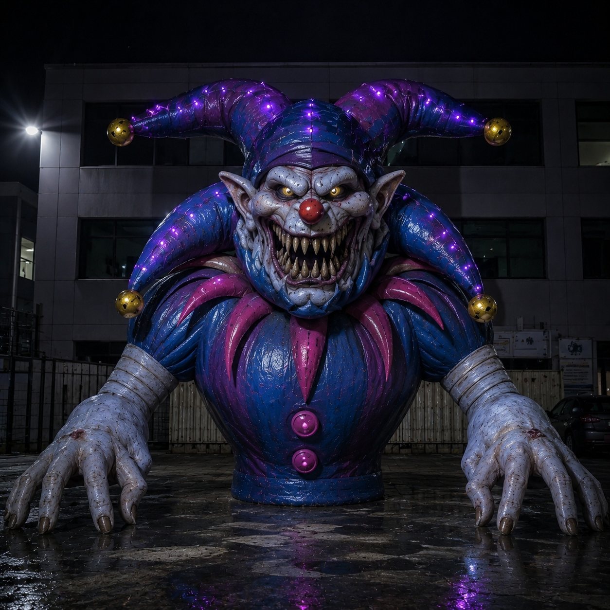 Illuminated Evil Clown Bust