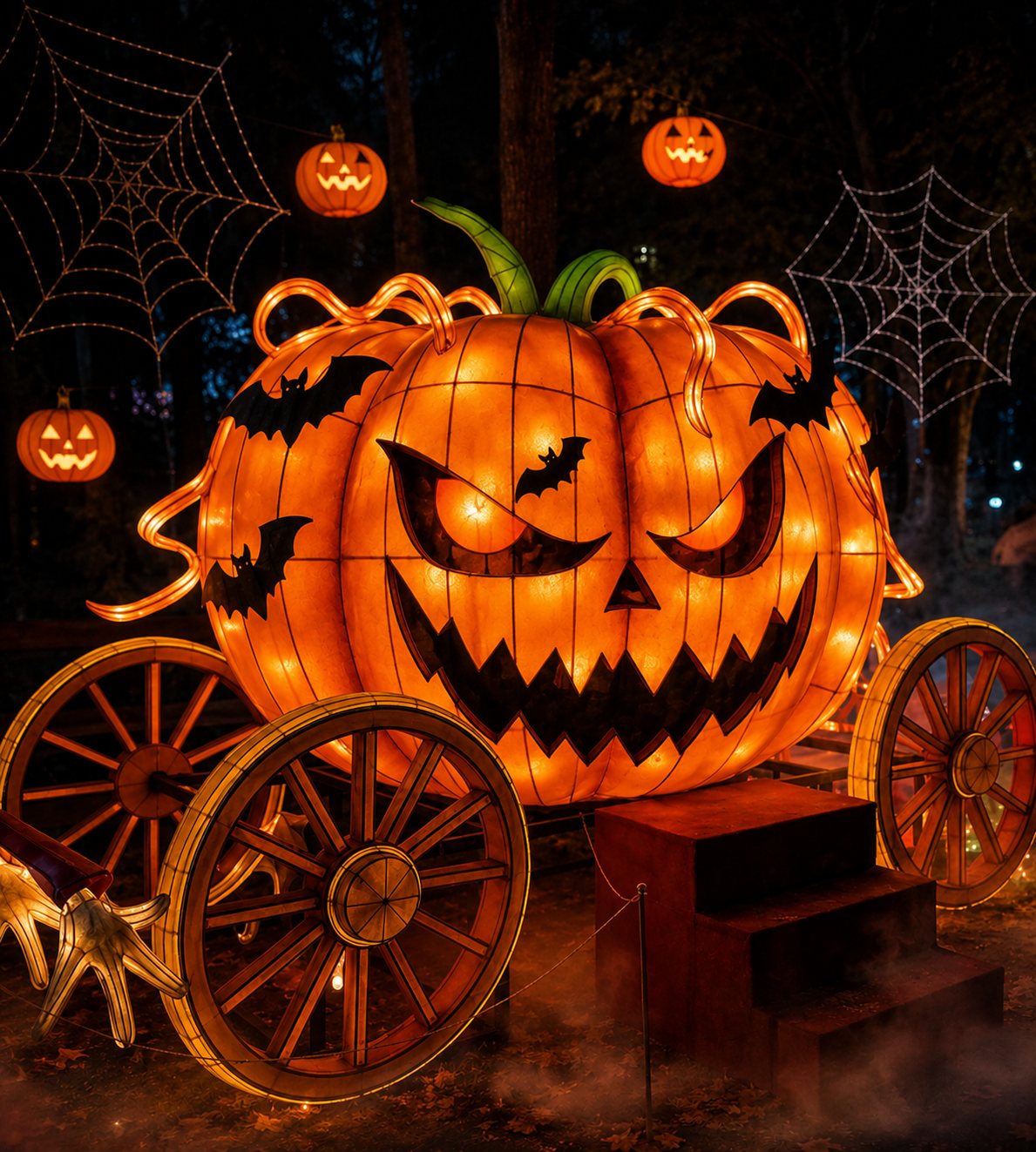 Jack-o'-Lantern Carriage — Spiderweb Set