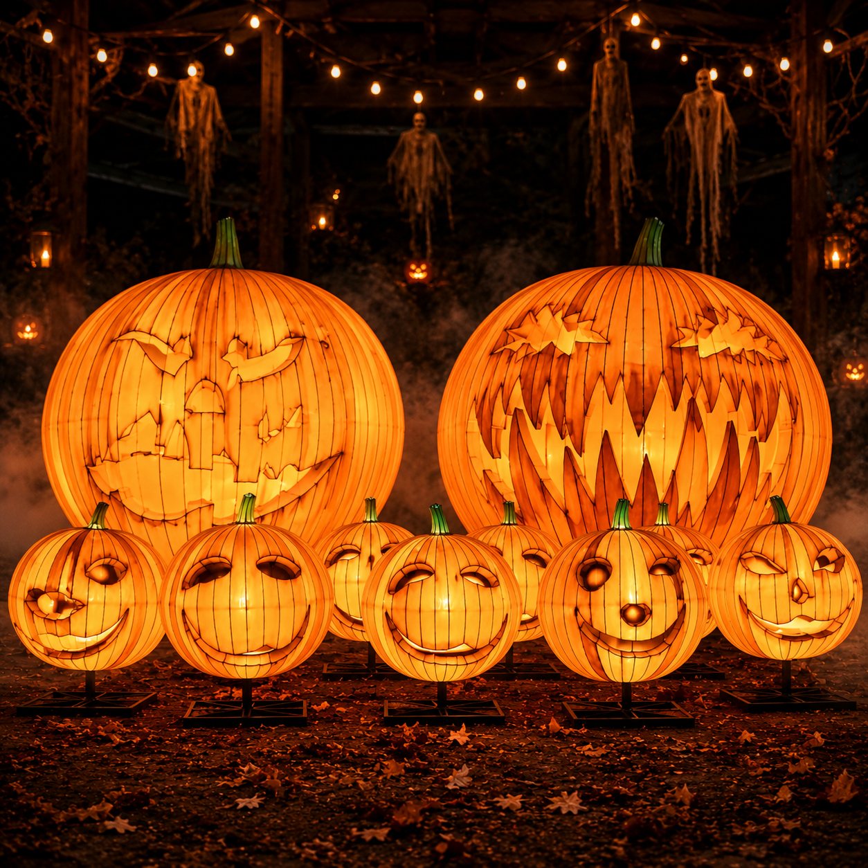 Pumpkin Lantern Field Installation