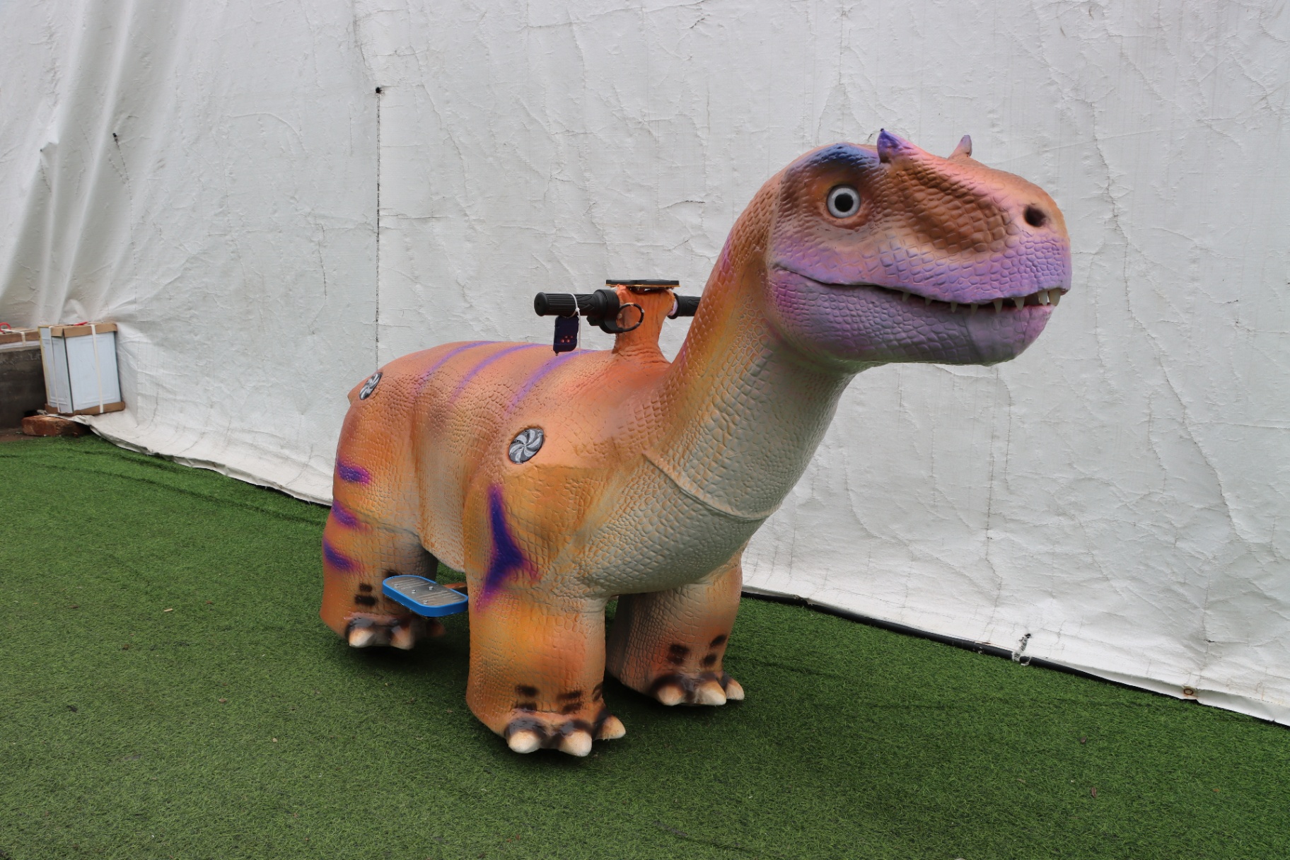 Painted Long-Neck Dinosaur Ride-On