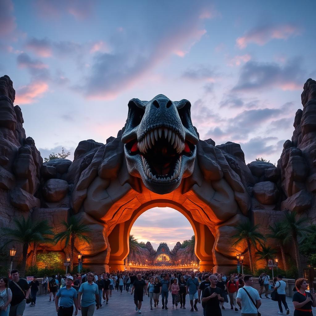 Giant Dinosaur-Skull Main Gateway