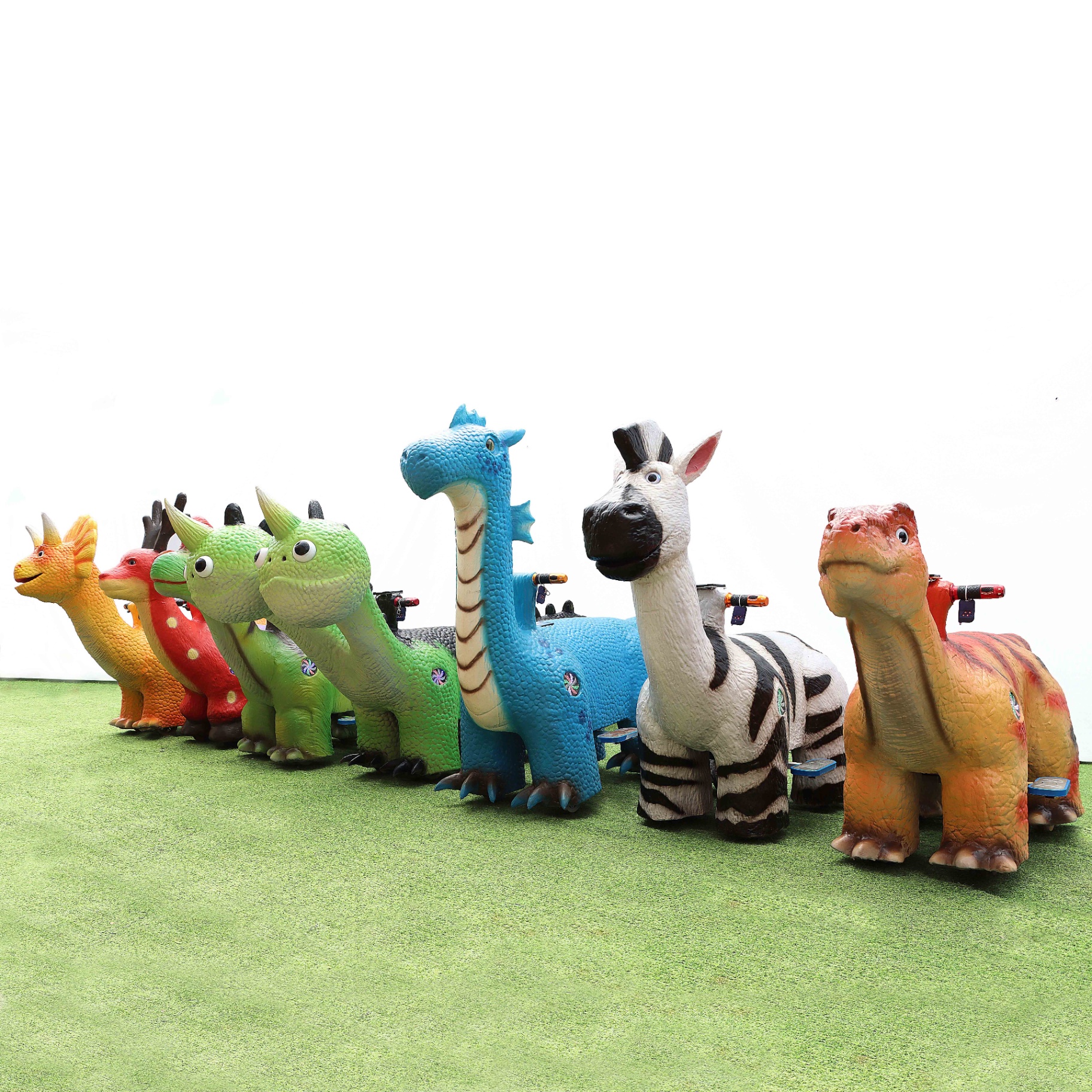 Full Fleet of 9 Themed Ride-On Cars