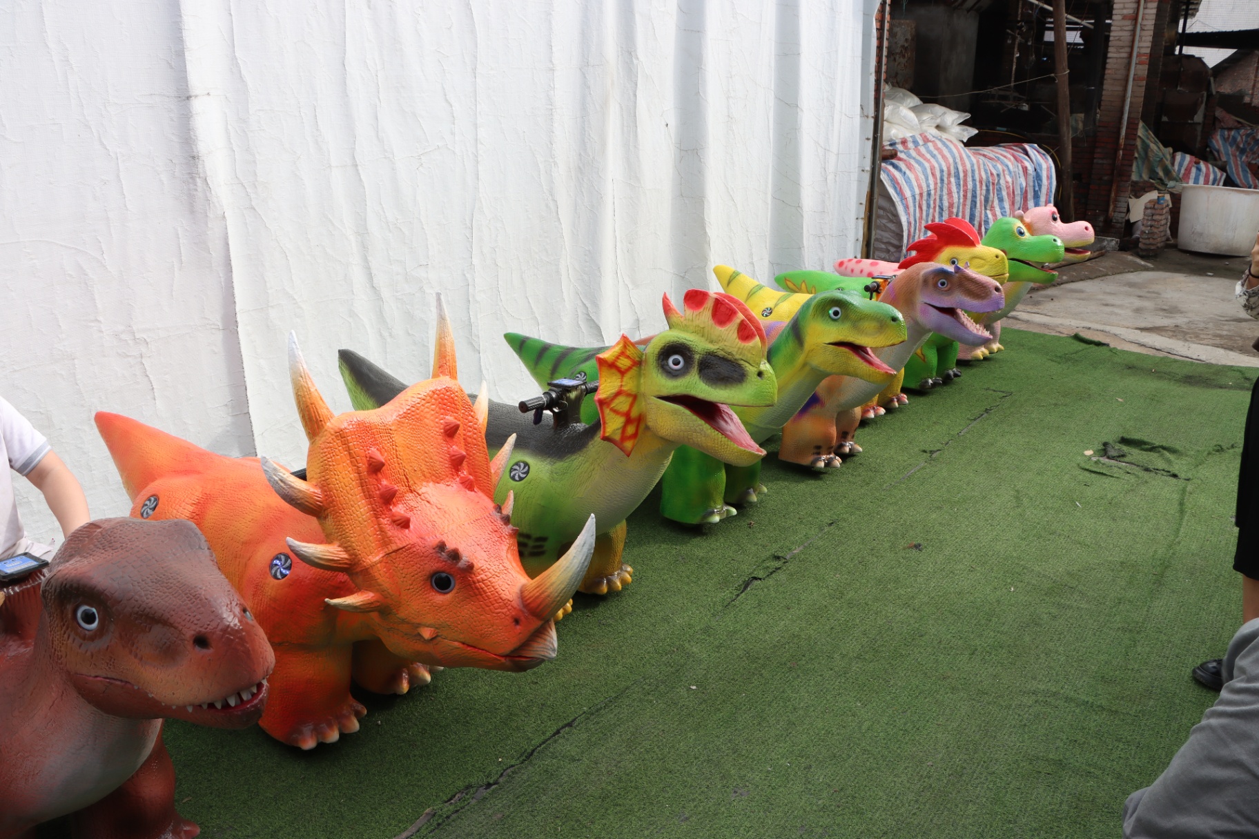 Triceratops-Themed Ride-On Set