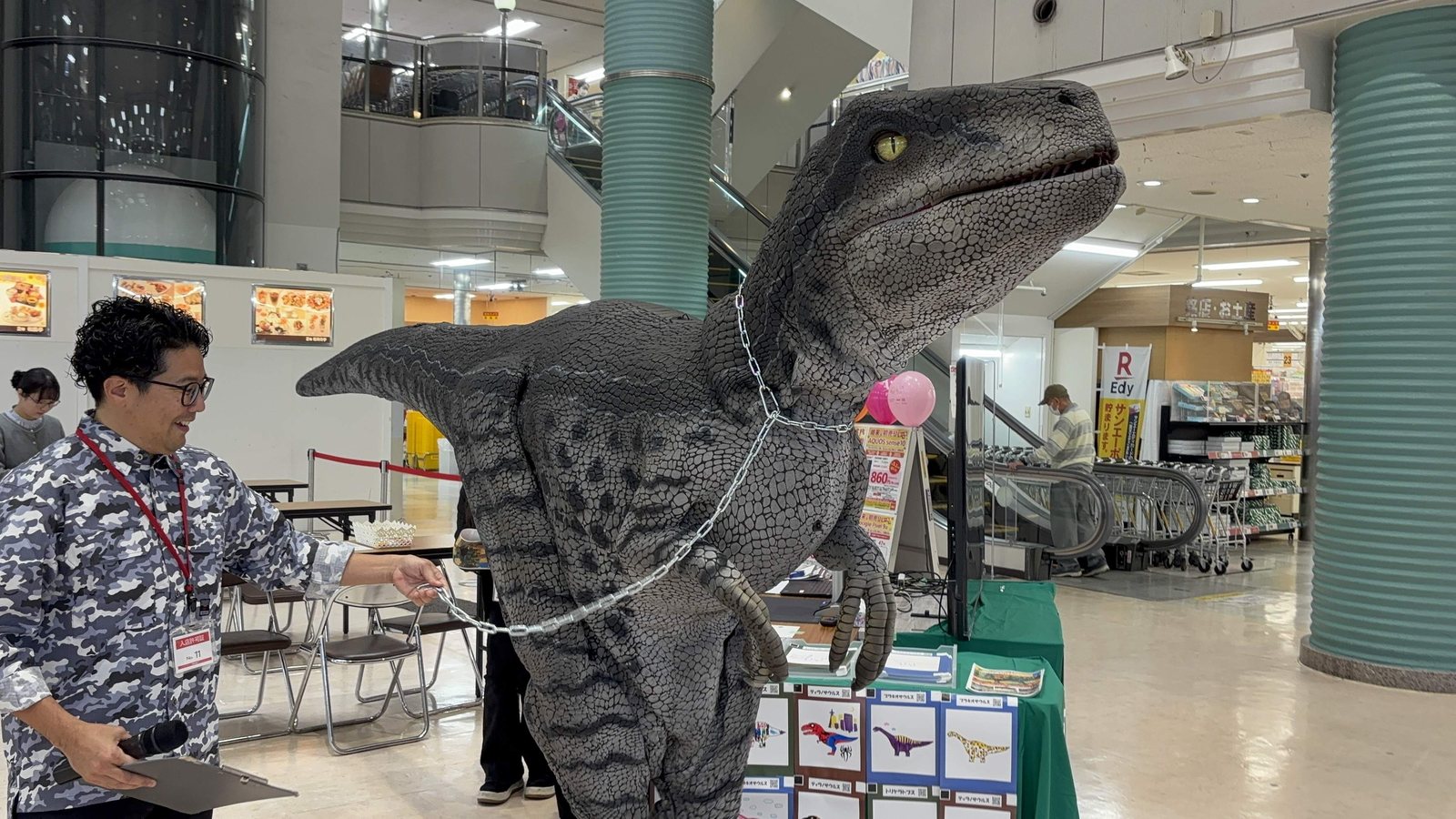 Raptor Costume — Indoor Mall Activation