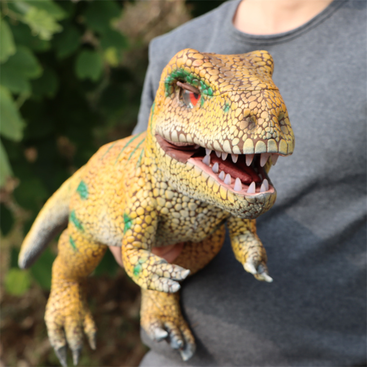 Yellow-Green Spotted T-Rex Realistic Puppet
